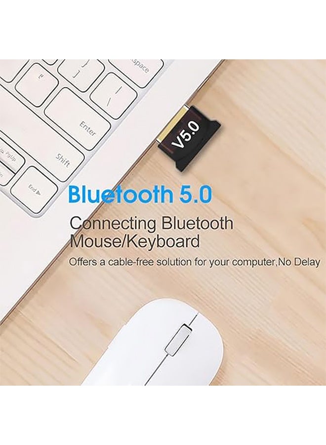 Bluetooth Adapter for PC, USB Bluetooth Adapter 5.0 Transmitter Bluetooth Dongle Stick Bluetooth Receiver Adapter for PC Notebook - Image 4